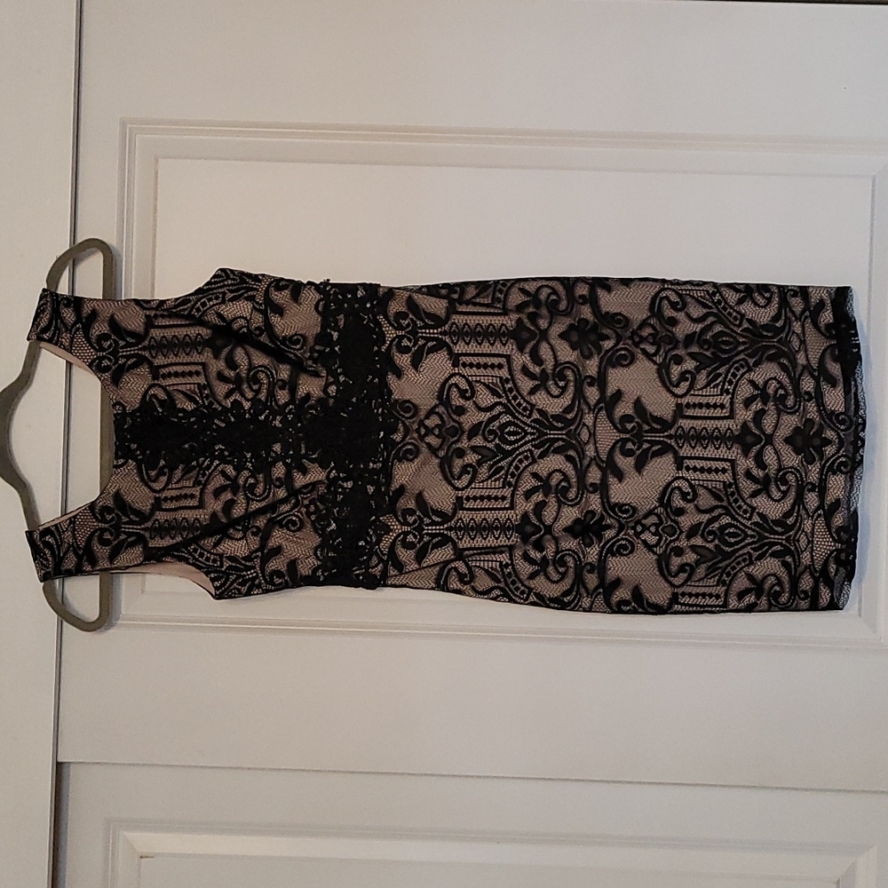 Black lace cocktail dress
